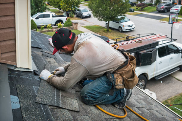 Professional Roof Installation technician working in Burnham, PA
